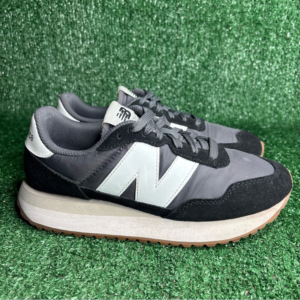 New Balance Womens 237 Black Grey Suede Sneakers Shoes‎ Size 8 B